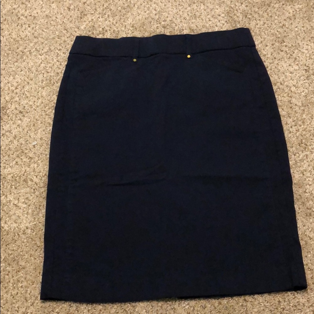 Navy Blue Pencil Skirt
